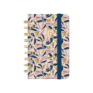 Finocam You Agenda de Espiral - Anual 2026 - Planificador - Cierre de Goma - Formato E3 - 93x19x135mm - Semana Vista Horizontal - Tematica de Hojas