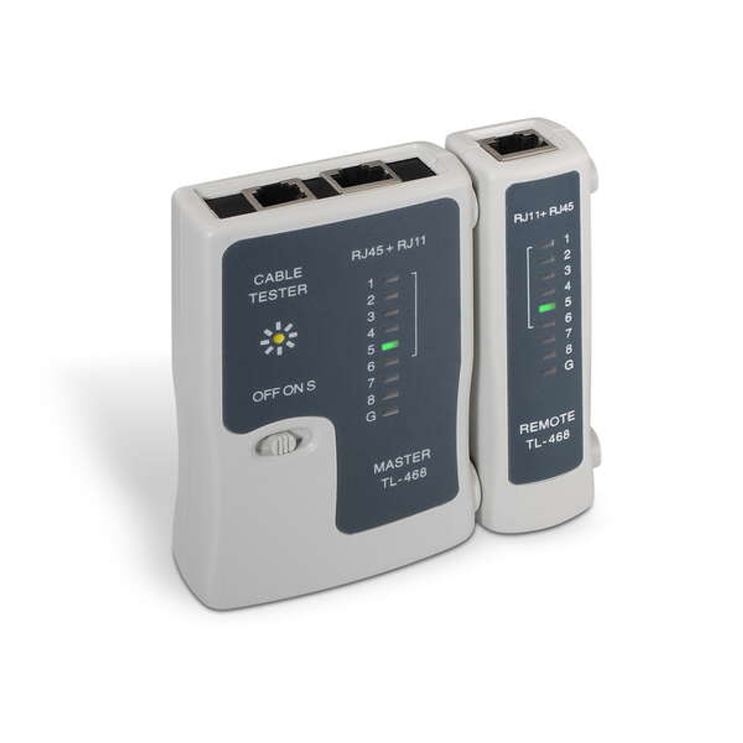 Aisens Testeador para Cable RJ11/RJ12/RJ45 - Color Gris 1