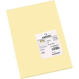 Canson Guarro Pack de 50 Cartulinas Iris A4 de 185g - 21x29.7cm - Color Crema