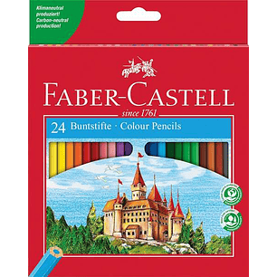 Faber-Castell Classic Colour Pack de 24 Lapices de Colores Hexagonales - Resistencia a la Rotura - Colores Surtidos