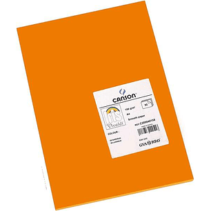Canson Guarro Pack de 50 Cartulinas Iris A4 de 185g - 21x29.7cm - Color Naranja