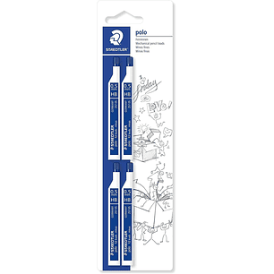 Staedtler Mars Micro Carbon 257 Pack de 4 Tubos de Minas con 12 Minas HB de 0.5mm - Resistencia a la Rotura - 90% Procedente de Materiales Naturales