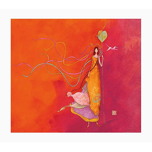 Pictura Gaëlle Boissonnard Tarjeta Doble - Acabado en Barniz de Relieve UV Grueso - Laminado Mate de Tacto Suave - 10.5x21cm - Papel con Certificacion