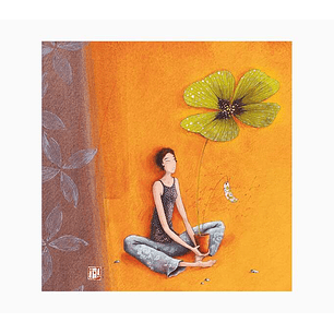 Pictura Gaëlle Boissonnard Tarjeta Doble - Acabado en Barniz de Relieve UV Grueso - Laminado Mate de Tacto Suave - 16x16cm - Papel con Certificacion F