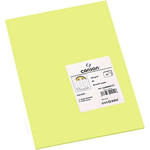 Canson Guarro Pack de 50 Cartulinas Iris A4 de 185g - 21x29.7cm - Color Verde Manzana