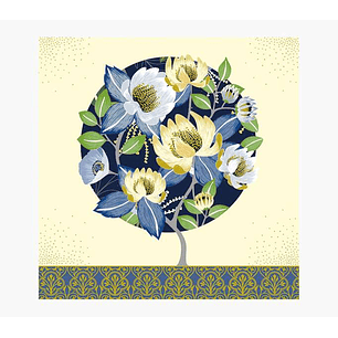 Pictura Tarjeta Arabesque - 16x16cm - Tematica de Flores - Tarjeta Triptica sin Envoltorio - Incluye Sobre Blanco - Impresas en Papel con Certificacio