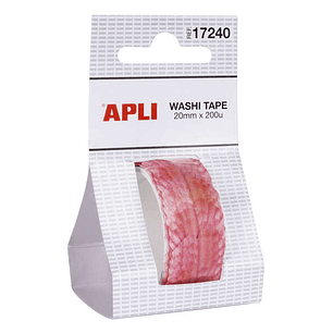 Apli Washi Tape Petalos Precortados - Tamaño 20mmx2m - 200 Petalos Rosados - Adhesivo de Alta Calidad - Ideal para Manualidades y Decoracion de Objeto