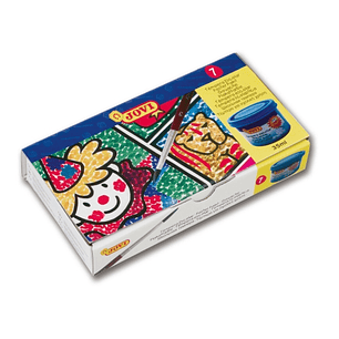 Jovi Pack de 7 Botes de Tempera 35ml - Mezclables - Para Papel, Cartulina, Madera, Tela, Pasta de Modelar y Barro - Incluye Pincel - Colores Surtidos
