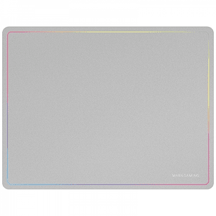 Mars Gaming Alfombrilla Gaming Nanotextil - Deslizamiento Suave - Efecto Rainbow - Base Antideslizante - Alta Durabilidad - Color Blanco