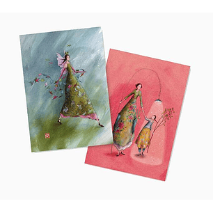 Pictura Aquarupella Gaëlle Boissonnard Pack de 2 Cuadernos A6 48 Paginas - Uno con Cuadricula y el otro Liso - Tamaño 10.5x15cm - Tapa con Acabado en 