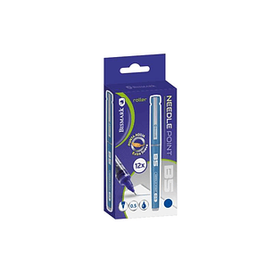 Bismark Boligrafo Tinta Liquida Punta Aguja - Escritura Suave - Alta Precision - Color Azul