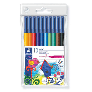 Staedtler Noris 326 Rotulador de Punta de Fibra - Resistente a la Presion - Tinta Base de Agua - Colores Surtidos