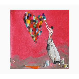 Pictura Gaëlle Boissonnard Tarjeta Doble - Acabado en Barniz de Relieve UV Grueso - Laminado Mate de Tacto Suave - 16x16cm - Papel con Certificacion F