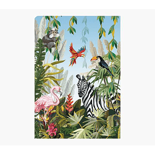 Pictura Tarjeta Zig-Zag - 15x22cm - Tematica Tropical - Triptica sin Envoltorio - Incluye Sobre Blanco - Papel con Certificacion FSC