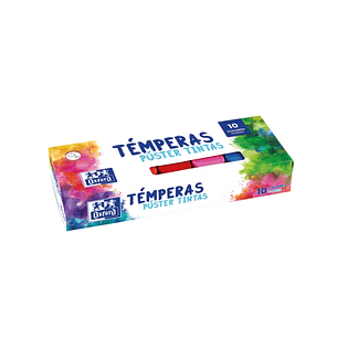 Oxford Temperas 20ml - Alta Pigmentacion - Facil de Mezclar - 10 Colores