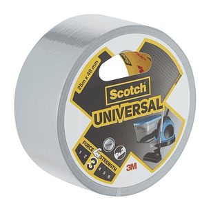 Scotch Universal Cinta Adhesiva Americana - 48mm x 25m - Color Gris Metalizado