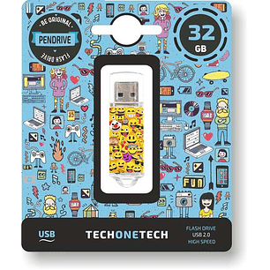 TechOneTech Emojis Memoria USB 2.0 32GB (Pendrive)