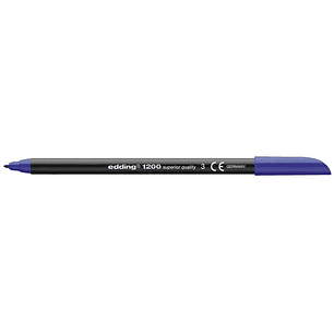 Edding 1200 Rotulador - Punta Redonda - Trazo entre 0.5 y 1 mm. - Tinta con Base de Agua - Color Azul