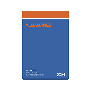 Dohe Talonarios Preimpresos a Dos Tintas en Papel Autocopiativo - 150 Hojas - Cuarto Natural - Triplicado