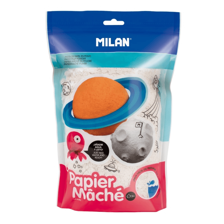 Milan Papel Mache Blanco en Polvo - en Bolsa - 200g - Color Blanco 1
