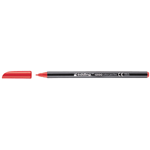 Edding 1200 Rotulador - Punta Redonda - Trazo entre 0.5 y 1 mm. - Tinta con Base de Agua - Color Rojo