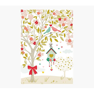 Pictura Tarjeta Felicitacion Zig-Zag Triptico - Estampado en Caliente - Lentejuelas - Pop-Up - 15x22cm - Incluye un Sobre Blanco - sin Envoltorio - Pa