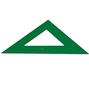 Faber-Castell Escuadra Tecnica 28cm - Sin Graduacion - Color Verde Transparente