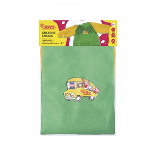 Jovi Delantal Infantil de 5 a 8 Años - Proteccion Contra Manchas - Puños Elasticos - Facil Adaptacion - Color Verde