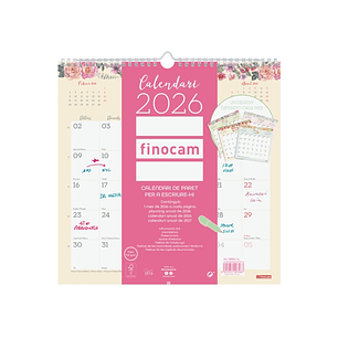 Finocam Design Calendario de Pared en Catalan - Anual 2026 - 300x5x310mm - Color Surtidos