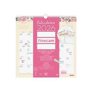 Finocam Design Calendario de Pared - Anual 2026 - 300x5x310mm - Color Surtidos