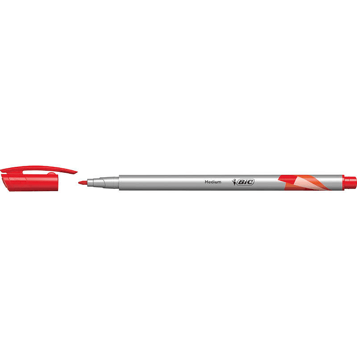 Bic Intensity Medium Rotulador de Punta Media de 0.8mm - Tinta con Base de Agua - Color Rojo 1