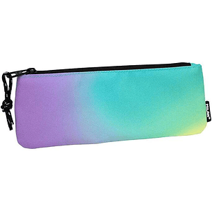 Milan Sunset Estuche Pequeño Plano Rectangular - Tejido Resistente a las Roturas y Rasgaduras - Medidas 23x9x1.3cm - Color Turquesa