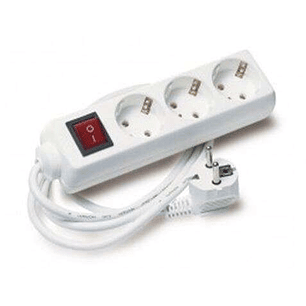 Elbat Regleta Alimentacion - 3x Schukos - Interruptor On/Off - Cable de 1.50m