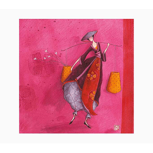 Pictura Gaëlle Boissonnard Tarjeta Doble - Acabado en Barniz de Relieve UV Grueso - Laminado Mate de Tacto Suave - 16x16cm - Papel con Certificacion F