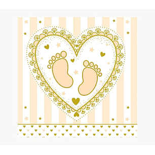 Pictura Tarjeta Arabesque - 16x16cm - Tematica Bebes - Tarjeta Triptica - Incluye Sobre Blanco - Papel con Certificacion FSC