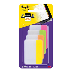 Post-It Index Dispensador con 66 Marcadores Reposicionables - Forma Rectangular - Colores Surtidos