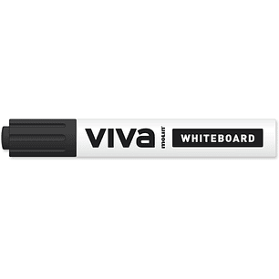 Molin Viva Rotulador para Pizarra Blanca - Punta Redonda de Fibra Sintetica - Trazo 3mm - Tinta con Base de Alcohol - Color Negro
