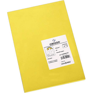 Canson Guarro Pack de 50 Cartulinas Iris A4 de 185g - 21x29.7cm - Color Amarillo Canario