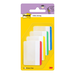Post-It Index Dispensador con 24 Marcadores Reposicionables - Forma Rectangular - Colores Surtidos