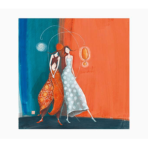 Pictura Gaëlle Boissonnard Tarjeta Doble - Acabado en Barniz de Relieve UV Grueso - Laminado Mate de Tacto Suave - 16x16cm - Papel con Certificacion F