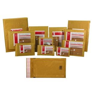 Bismark Bolsa Acolchada Kraft Nº18 270x360mm - Recubrimiento Interno de Laminas de Burbuja de Aire - Cierre Autoadhesivo - Ideal para Envios con Alta 
