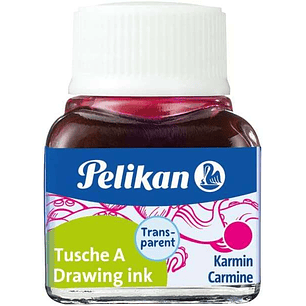 Pelikan Tinta China 523 10ml N.2 - Botella de 10ml - Ideal para Dibujo y Caligrafia - Color Carmin