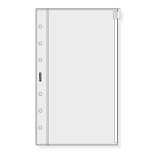 Finocam R471 Funda para Agendas Open - Cierre de Cremallera - Formato 400 - 103x2x153mm - PVC - Color Gris Claro