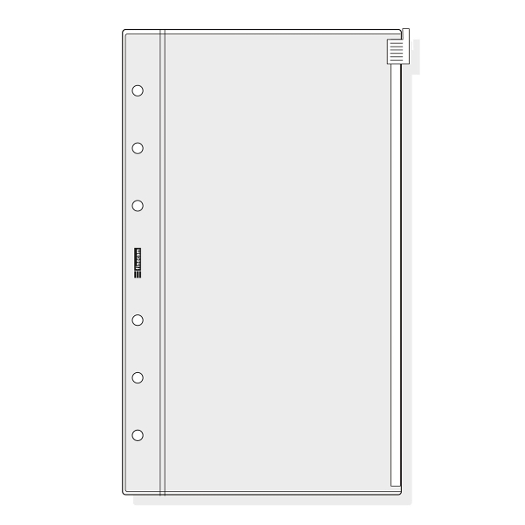 Finocam R471 Funda para Agendas Open - Cierre de Cremallera - Formato 400 - 103x2x153mm - PVC - Color Gris Claro 1