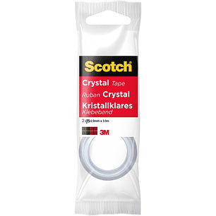 Scotch Crystal Pack de 2 Cintas Adhesivas Invisible 19mm x 10m - Supertransparente