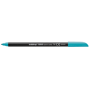 Edding 1200 Rotulador - Punta Redonda - Trazo entre 0.5 y 1 mm. - Tinta con Base de Agua - Color Azul Turquesa