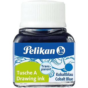 Pelikan Tinta China 523 10ml N.8 - 10ml - Ideal para Dibujo y Caligrafia - Resistente al Agua - Color Azul Cobalto