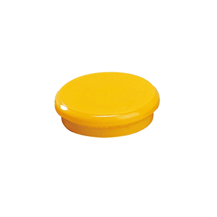 Dahle 95524 Pack de 10 Imanes para Pizarra Blanca - Diametro de 24mm - Color Amarillo