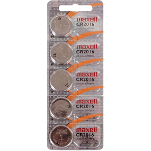 Maxell Pack de 5 Pilas Litio de Boton CR2016 3V
