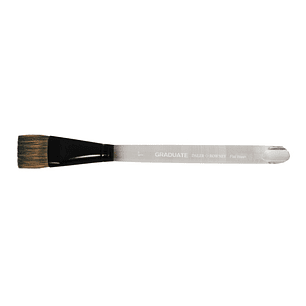 Daler Rowney Graduate Pincel Acuarela - Mezcla de Pelo de Pony y Sintetico - Mango Corto - Plano Lavis 1